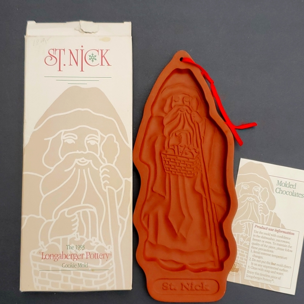 Longaberger 1993 St. Nick Cookie Mold